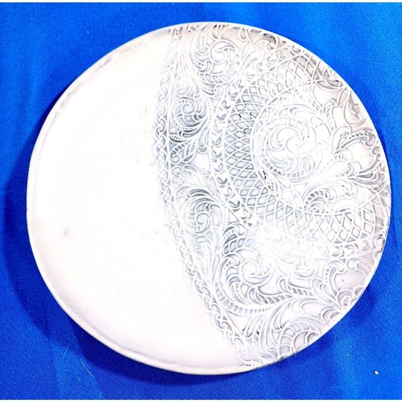 4 Angelina's Lace 9" Plates  Artimino Pottery Earthenware Luncheon Salad Dessert - Picture 3 of 10